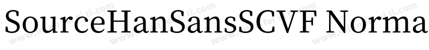 SourceHanSansSCVF Norma1字体转换